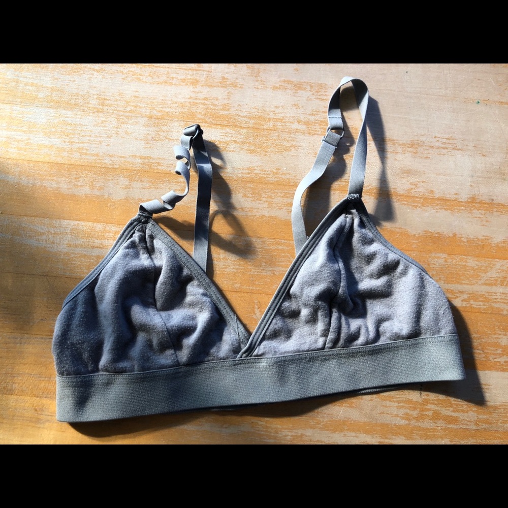 Richer Poorer Bralette Grey Cotton Medium